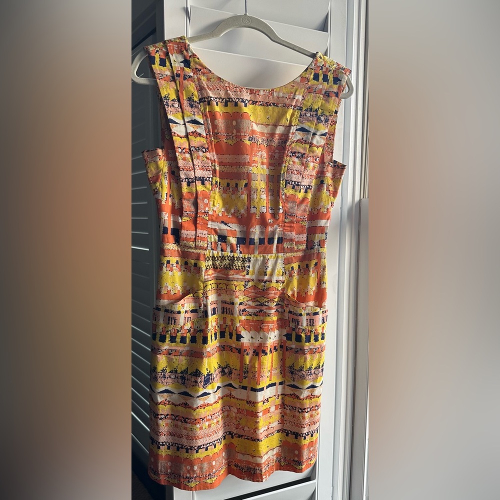 Anthropologie Plenty Colorful Patterned Sleeveless Dress in Size 6